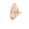 Purple Gold Russian Rhombus Car Flower Ring Hollow 585 Color Gold Fashionable Simple Ring Live Design
