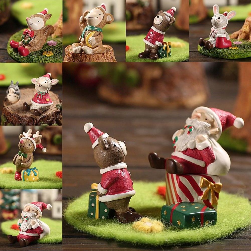 Aquarium Decor Fish Tank Aquarium Ornament Resin Crafts Cartoon Christmas Series Landscaping Decor