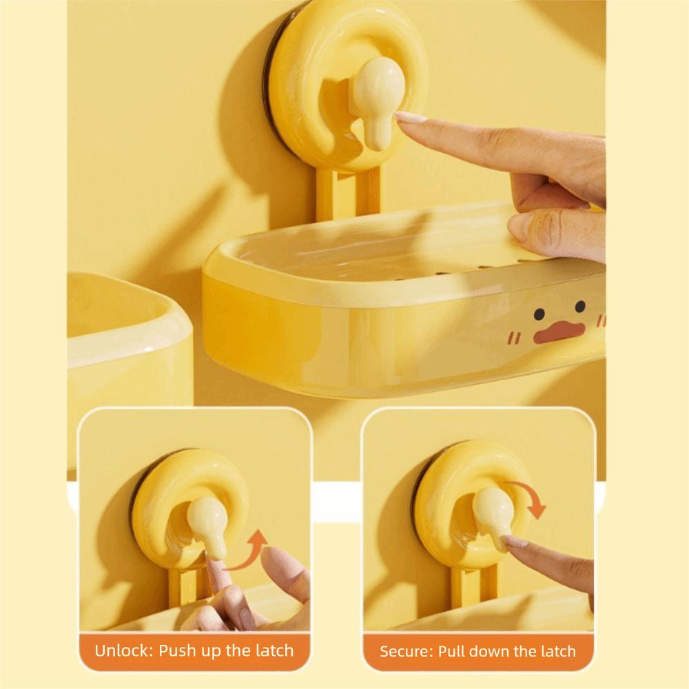 Plastic Soap Holder Wall Mounted Soap Container Tray Creative Soap Storage Rack  Bathroom