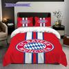 Biancheria da letto con stemma FC Bayern Monaco (1 * copripiumino + 2 * federa, senza nucleo) Set biancheria da letto 2D Piatto Regalo di Natale Compleanno Morbido e Confortevole