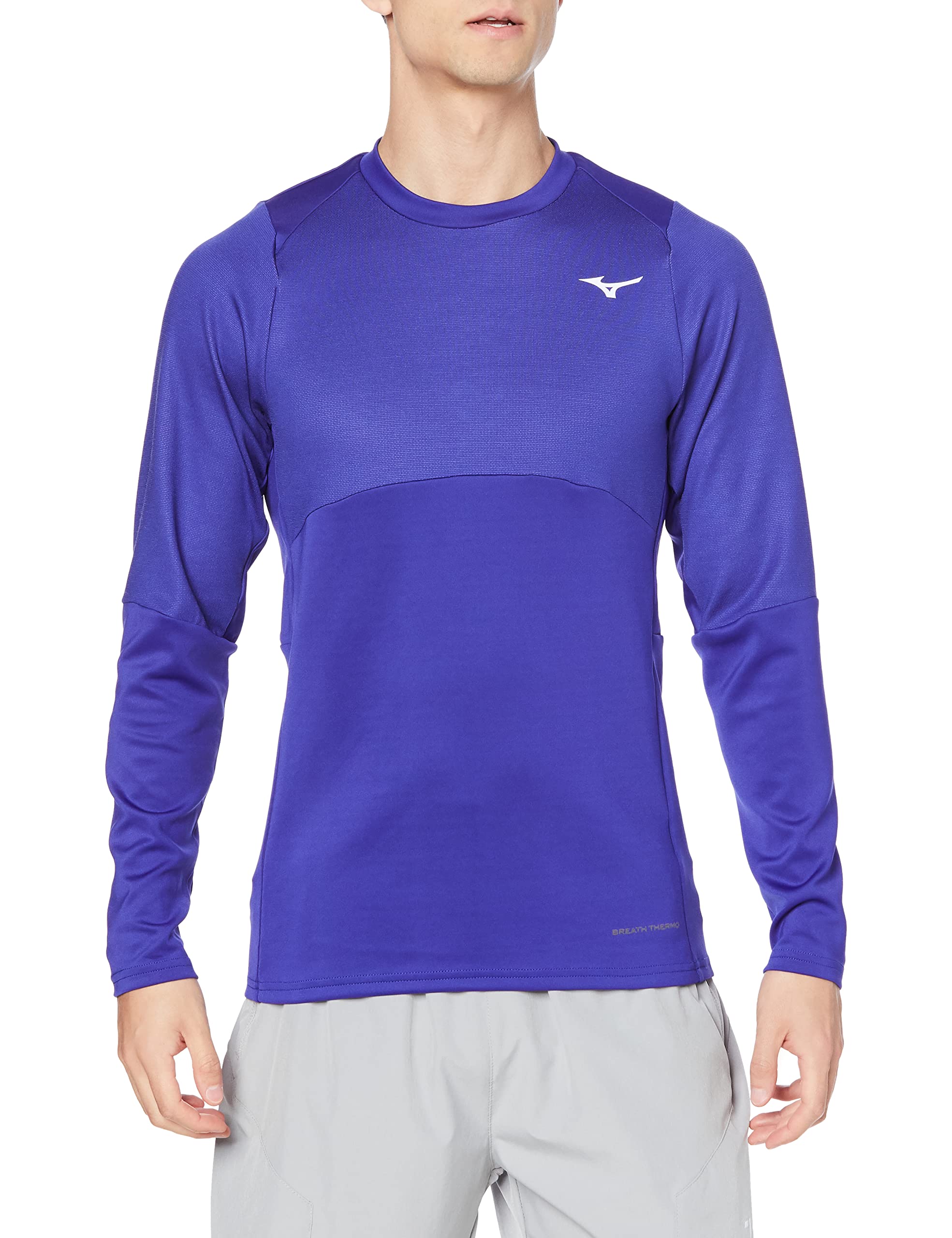 

Mizuno Mizuno Thermal Charge Long Sleeve Vision Size M Track and Field Running Wear Men s T-Shirt, Violet, (J2MA1570),