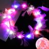 LED-Kranz Imitation Gänsefeder Dekor Bunt Leuchtend Leicht Winkel Krone Stirnband Damen