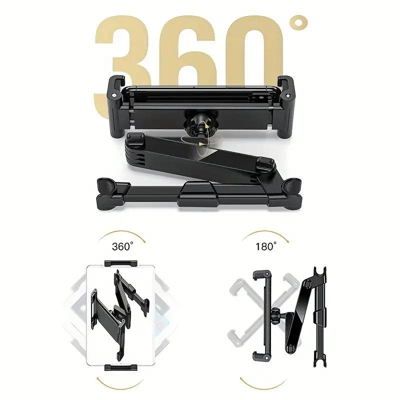 Telescopic Car Rear Pillow Phone Holder Tablet Rotating Car Seat Rear Stand Headrest Brac Ket for Phone Tablet 5 13 Inch