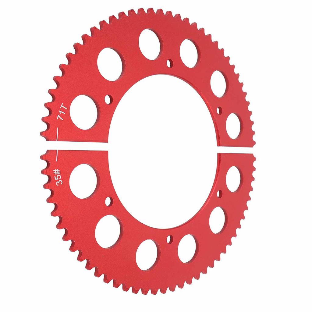 35 Chain 71 Tooth Split Sprocket Low Friction Aluminium Alloy Lightweight for CT200U BT200X CT100U
