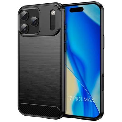 Case for iPhone 17 Pro Max - BOOLING - Carbon Fiber Pattern Shockproof Anti-Scratch Reinforced Black