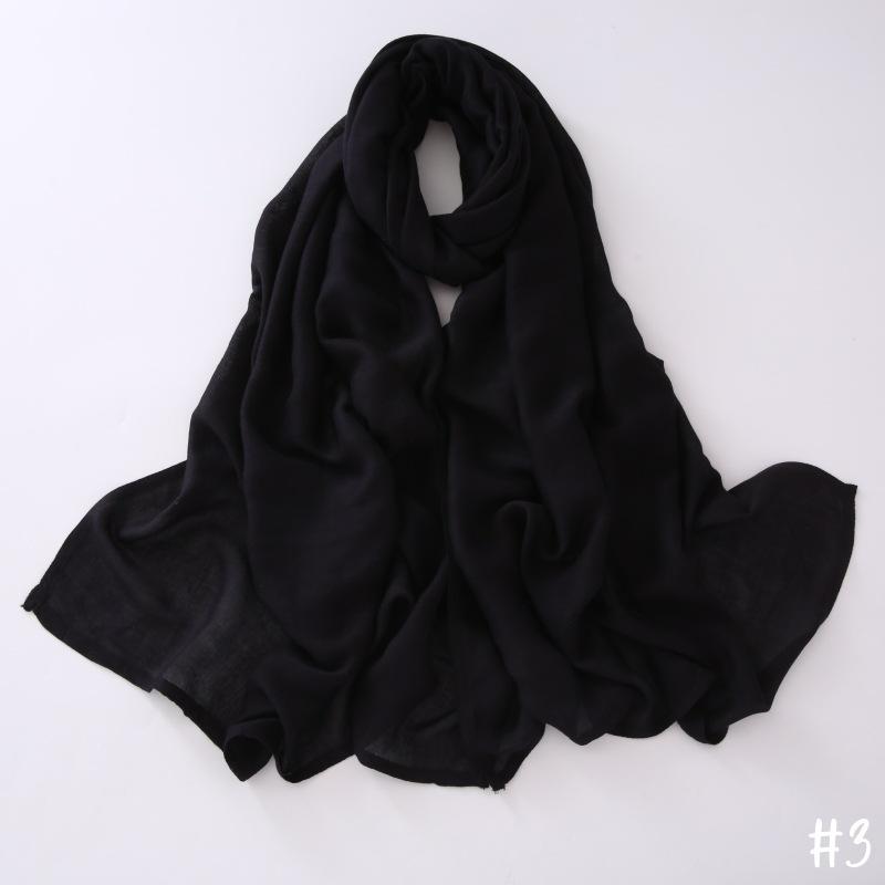 New Thin Modal Scarf For Women Girls Solid Scarves Soft Wide Brim Cotton Breathable Pashmina Shawl Foulard Winter Wrap Shawls