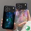 Space Nebula Wallpaper Suitable For iPhone 16E 17 Pro Max 15 Pro 14 13 Plus 12 Mini 11 16 Air 17Pro Magnetism Glass Phone Case