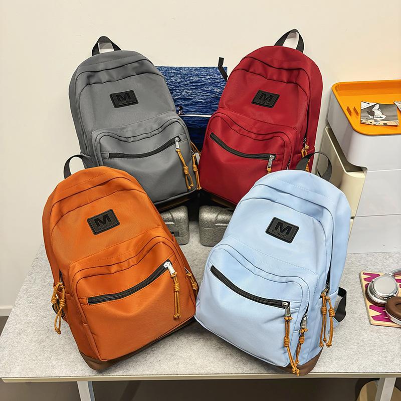 New Backpack for Men's Simple Large Capacity Travel Backpack for Women Casual Japanese Junior High School Students High School Students School Bag
