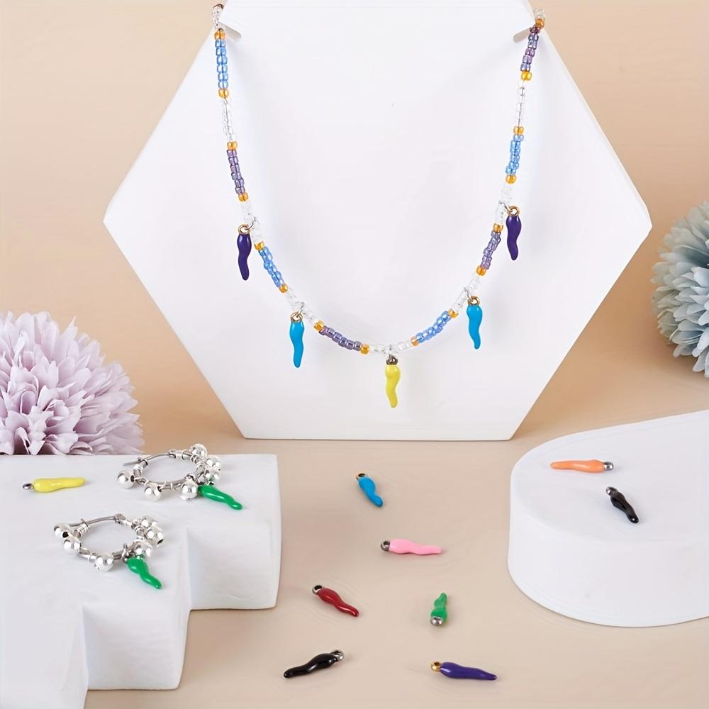 10/20/30 Pieces Alloy Material Multi-color Chili Pendant, Chili Vegetable Pendant Bracelet, Earring Necklace, DIY Craft Jewelry Accessories