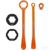 Motorrad-Reifenmontierhebel CNC-Aluminium Dirtbike-Reifenwechselwerkzeug Tragbares Reifenwechsel-Set für Offroad-Reparatur