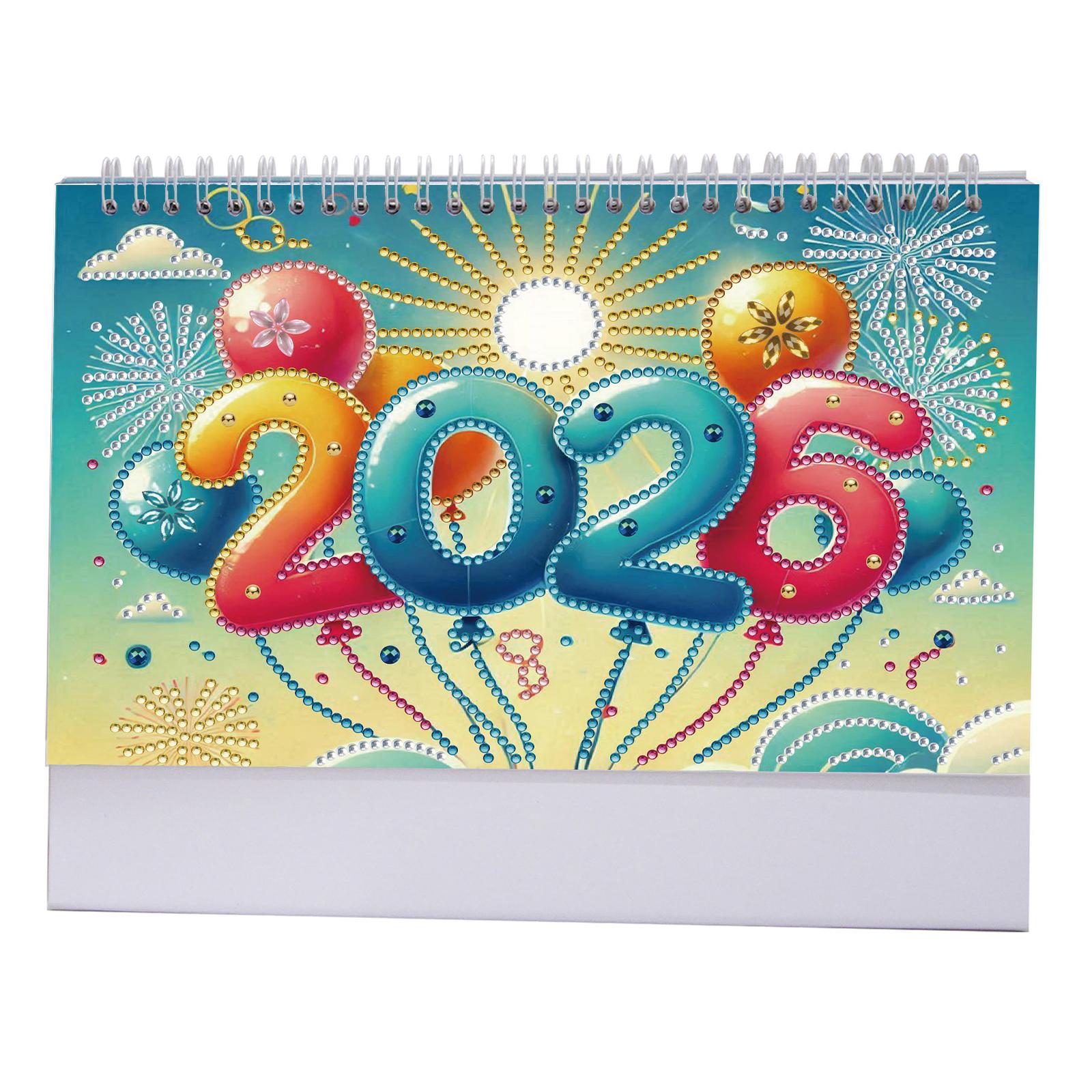 

2026 Calendar DIY Diamond Painting Art Kit Diamond Painting Calendar Set Diamond Painting Kit for Home Office School Scheduling