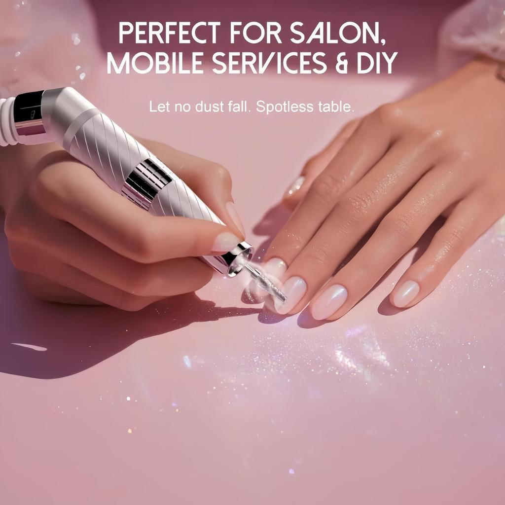 Taladro Eléctrico para Uñas 2 en 1 de 240W con Extractor de Polvo Incorporado Herramienta Profesional de Lima de Uñas para Salón de Manicura Pedicura