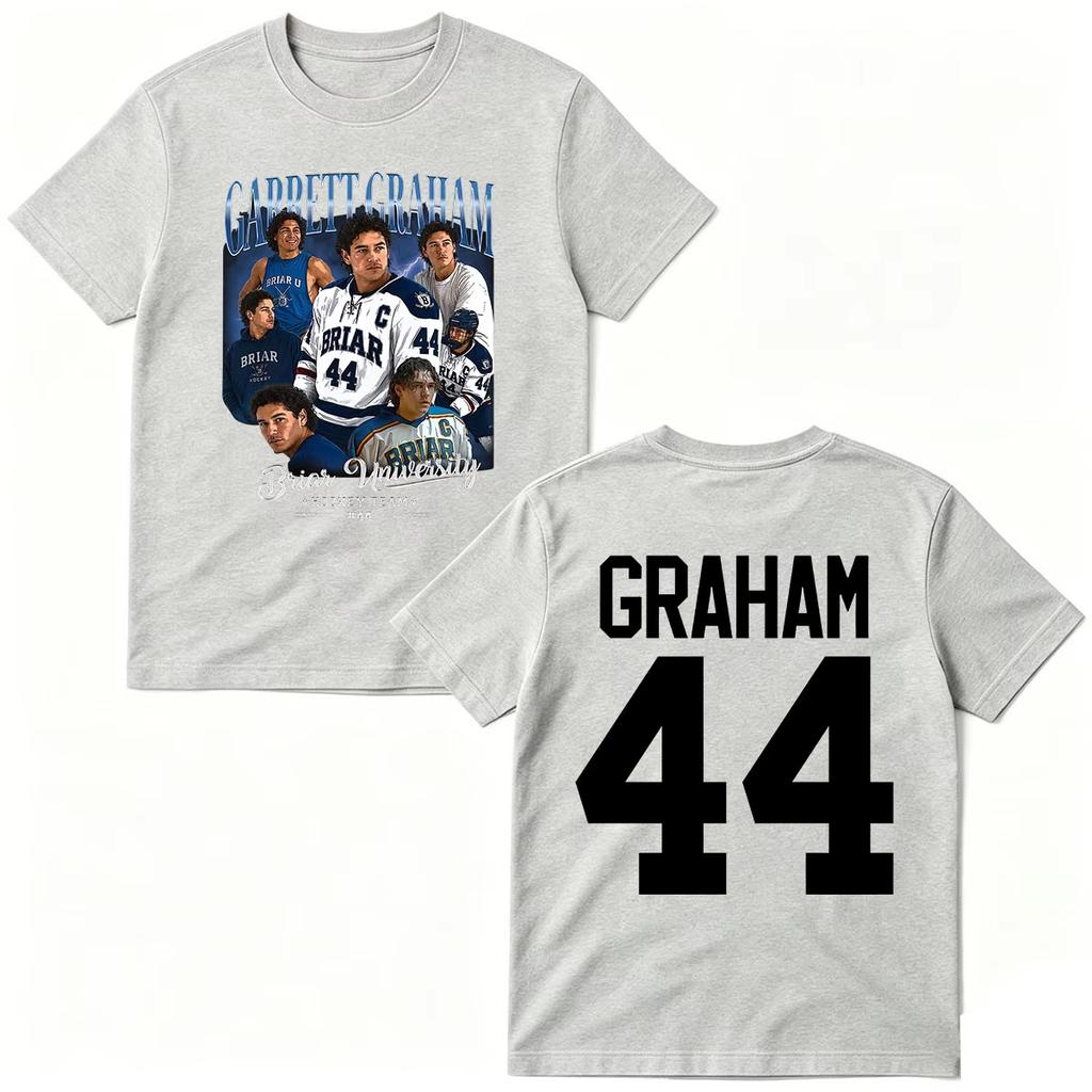 2026 Zomer Unisex Vintage Top Mode T-shirt Buiten de Campus Garrett Graham 44 T-shirts Briar University Hockey T-shirt Gotische Katoenen Oversized T-shirts