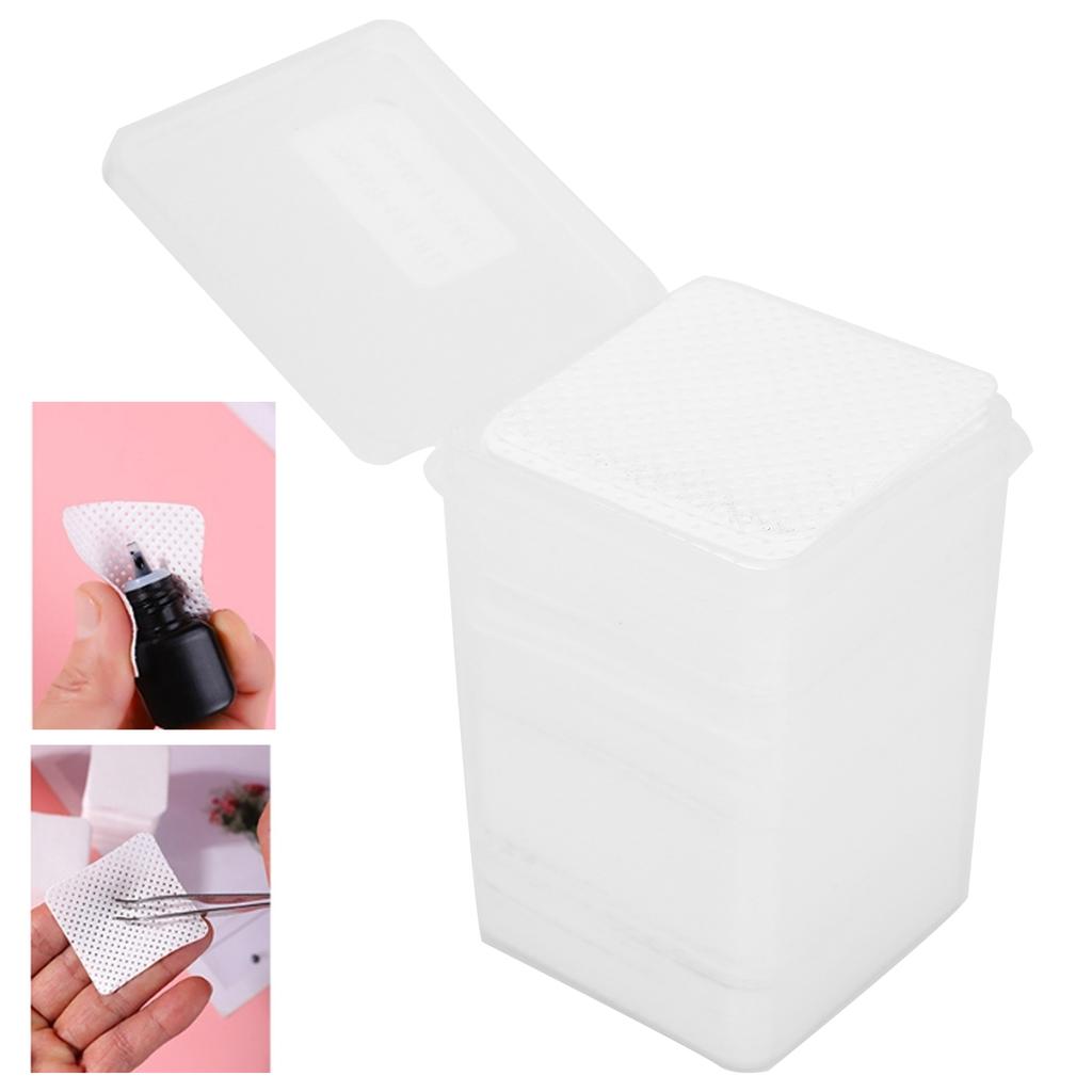 200Pcs Eyelash Extension Glue Wipes NonWoven Nail Polish Removal Wipes Cleaning Pads