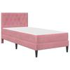 Bed Frame with Mattress and Headboard Pink 80 x 200 cm Velvet