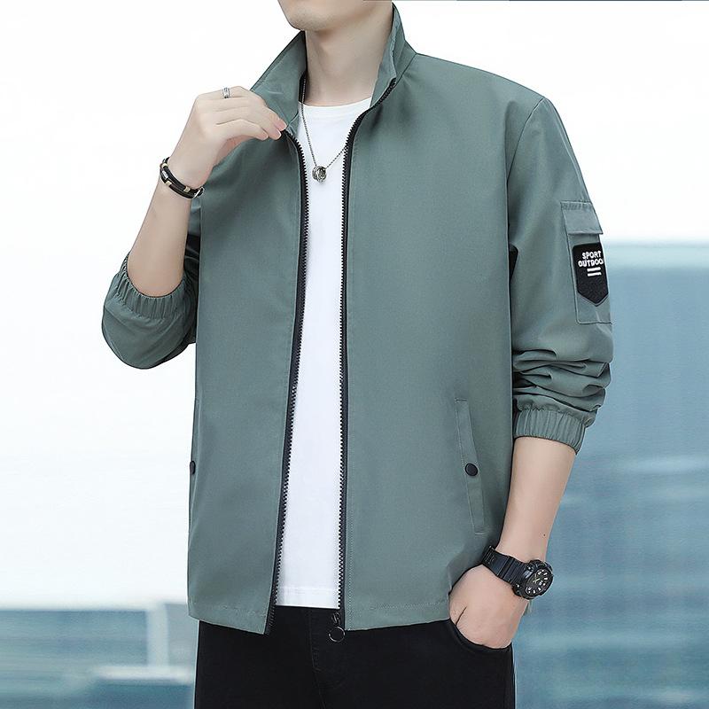 

Spring and Autumn New Korean Version Baseball Jersey Top Outdoor Trend Jacket Men s Tooling Jacket XL зелений