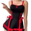 European and American Selections of New Sexy Black and Red Female Cosplay Nurse Sex Uniform Sex Underwear Set