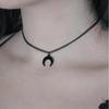 Collier Lune Gothique Avec Pendentif en Alliage Pour Femmes Élégant Accessoire de Bijouterie