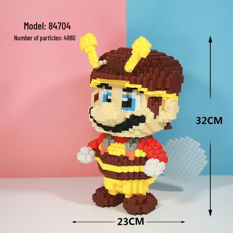 Girls' Compatible Lego: Violent Bear Building Block Series - Educational Micro-Block Interlocking Toys & Gifts