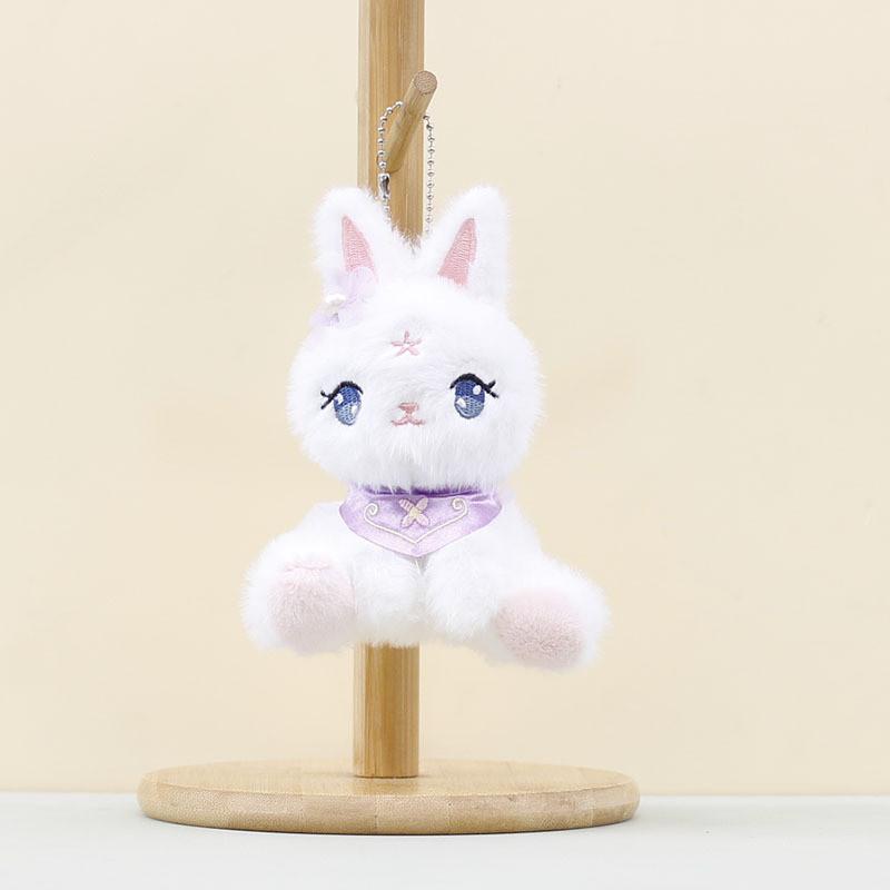Plush Soft Rabbit Toy With Pp Cotton Filling For Decor And Gifts Keychain Doll