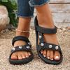 New Style Women's Shoes - Thick-soled High-heeled Flip-flops, Anti-slip Beach Shoes