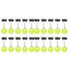 60/120PCS 10/20 Group Set Rubber Silicon Space Bean Sea Carp Fly Fishing Black Rubber Oval Stopper Fishing Float Fishing Bobber