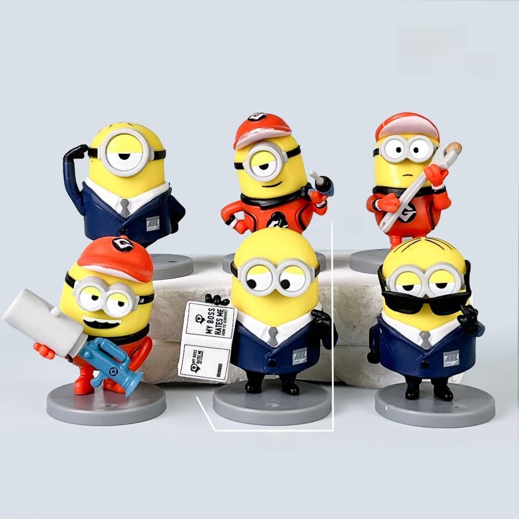 Minions Evil Minions Pvc Collectible Model Toy With Assembly For Kids And Cake Decoration
