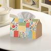 2D Flat, 2D Flat, 1pc 2D Flat Floral Plaid Style Tissue Box, Suitable for Daily Use/Picnics/Garden Parties/Spring, Polyester Material, 2D Flat