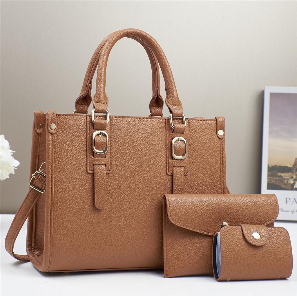 Mother and Child Bag Three-piece Texture Handbag Fashion Shoulder Bag Women's Bag Quality