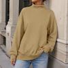 Women's Color Mock Neck Pullover Sweatshirt Loose Fit for Fall Winter