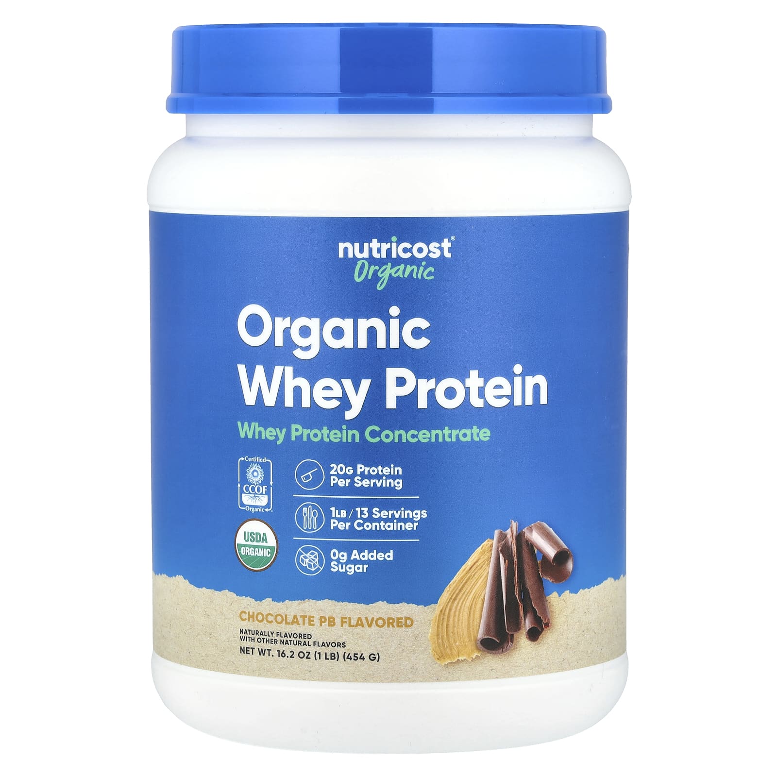

Nutricost, Organic Whey Protein, Chocolate PB, 1 lb (454 g)