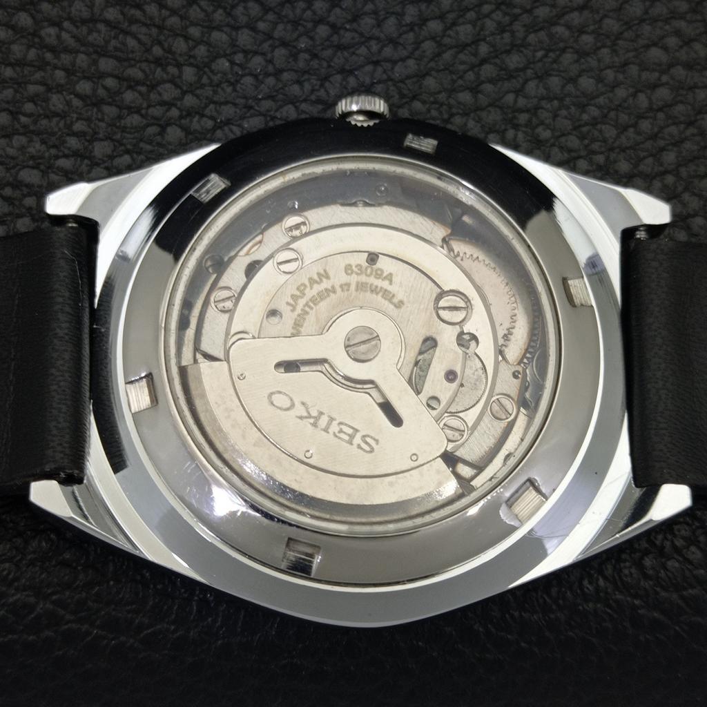 AUTOMATIC VINTAGE REFURBISHED SEIKO 5 JAPAN 6309A MENS WHITE WATCH a441380-5