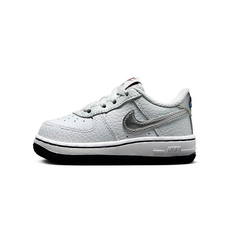 Nike Force 1 TD Pure Platinum Barely Grape Baby Sneakers White Midnight-Navy Metallic-Silver CZ1691-004