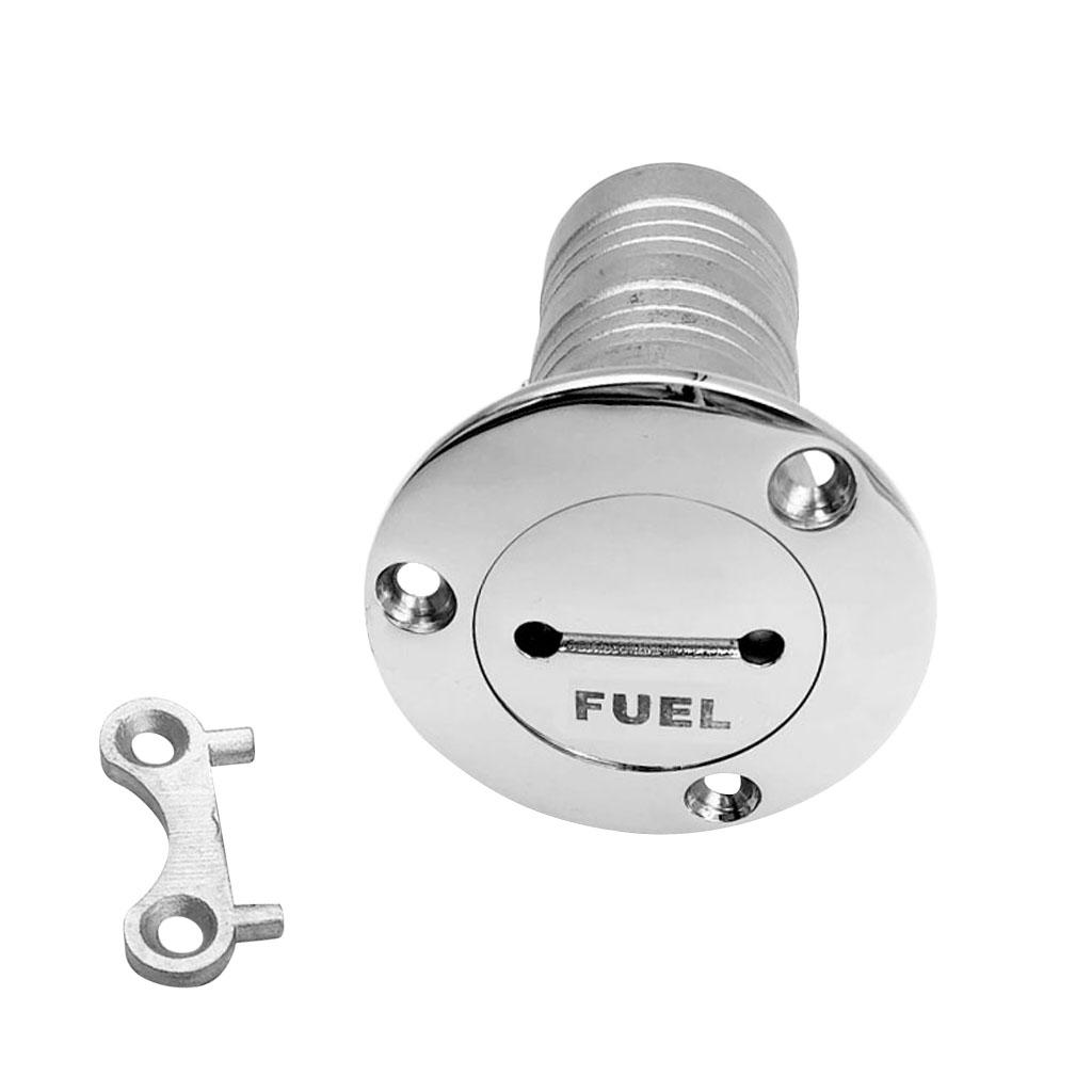 2 Stainless Steel Boat Marine Deck Fill Filler Cap Keyless Gas Fuel Tank