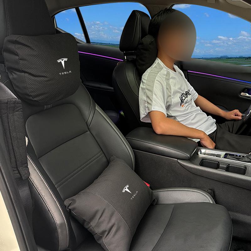 For Tesla Model 3 Model Y Model X Car Headrest Waist Pillow Highland Juniper Standard 2026 Interior Accessories Comfortable Driv