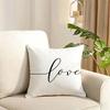 Simple Black White Couple Line Cushion Cover Reversible Plush Pillow Cover Soft Fluffy Home Decor for Sofa Bedroom