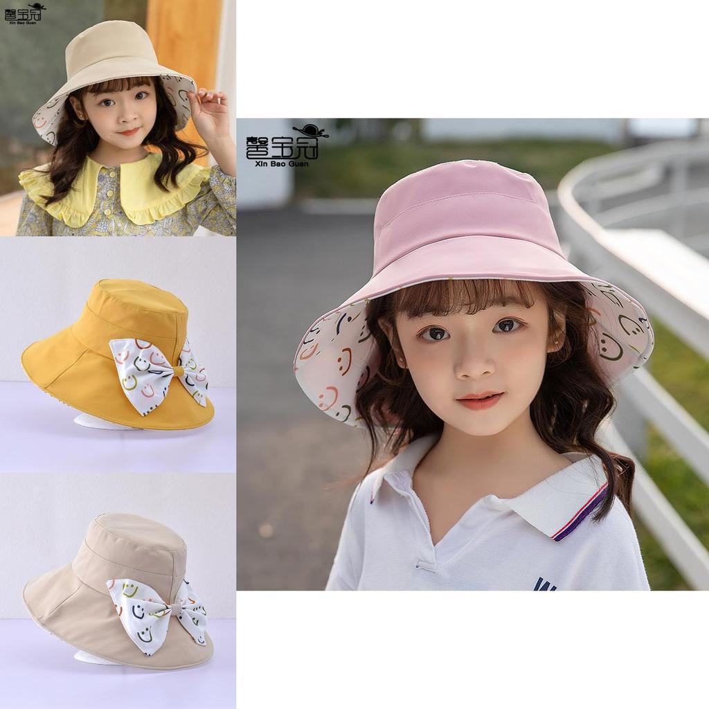 Childrens Sun Protection Bucket Hat With Wide Brim For Summer Outdoor Play And Casual Outings