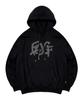 Gray Graffiti Escf Logo Print Hoodie Black