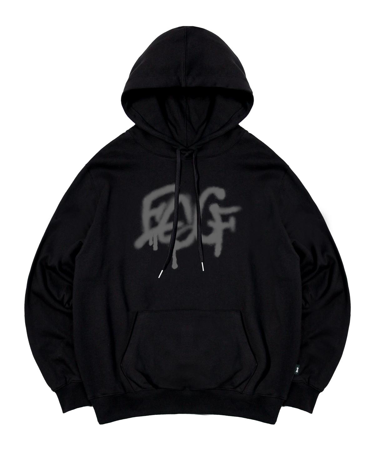Escape From Gray Graffiti Escf Logo Print Hoodie Black M