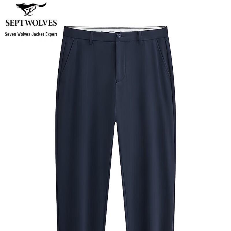 SEPTWOLVES Men s Spring Stretch Straight-Fit Casual Pants 1D1G20402023 33A