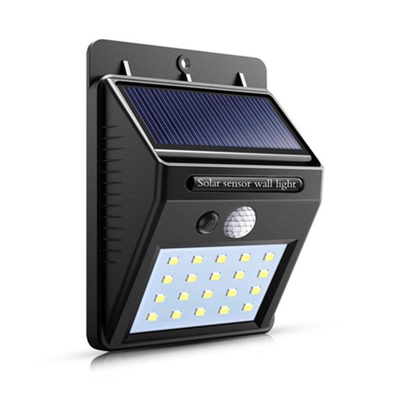Waterproof LED Solar Wall Light with Motion Sensor for Outdoor Garden and Street.