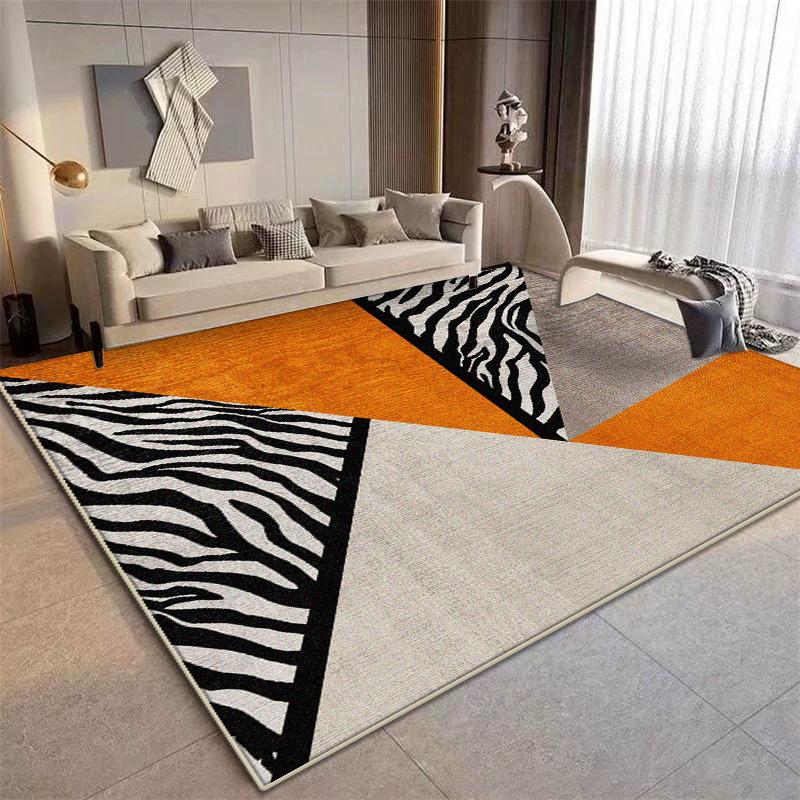 Geometric Orange Large Carpets for Living Room Light Luxury Home Sofa Soft Rug 200x300 Decoration Bedroom Children Non-slip Mat