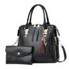 2024 Women's Crocodile Pattern Mother-and-Child Handbag Set: Large-Capacity, Fashionable One-Shoulder Crossbody Bag