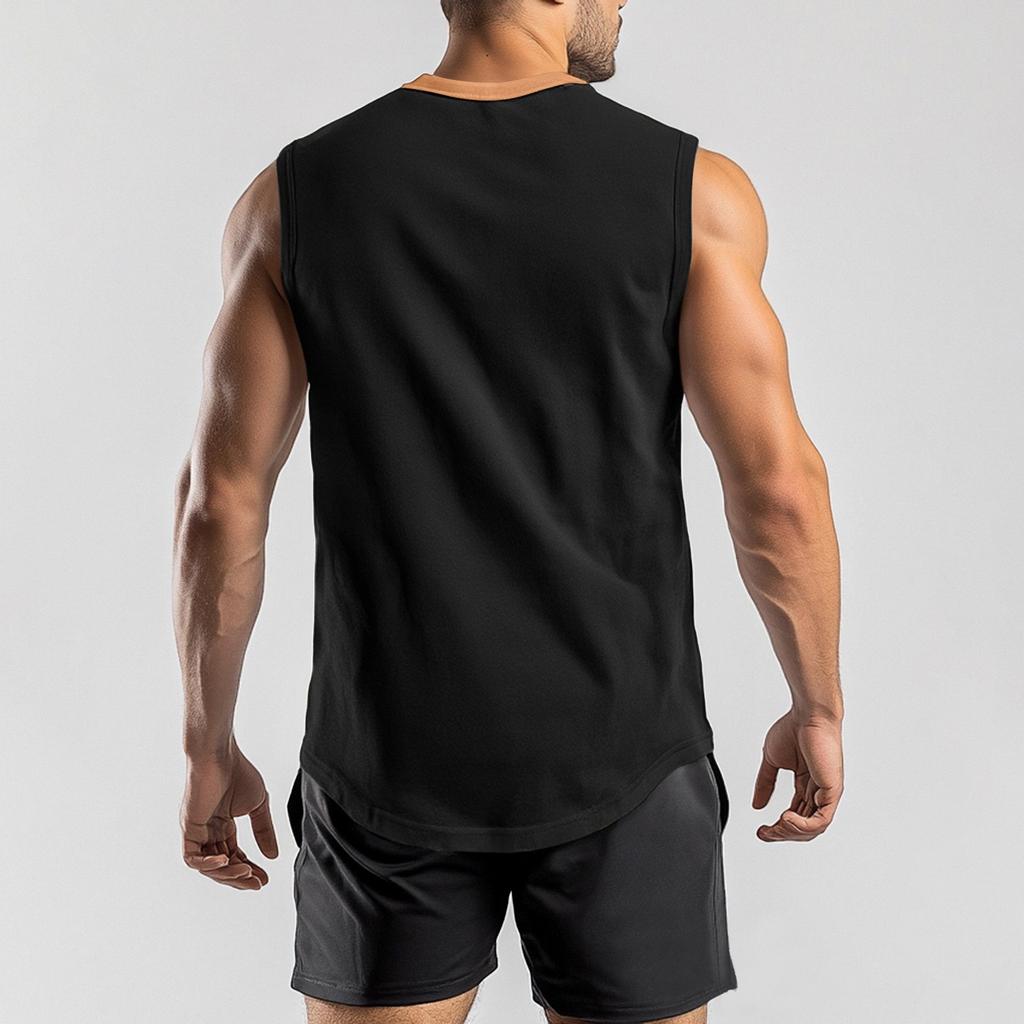 Men's Casual Half-open Sleeveless Undershirt Sports Vest