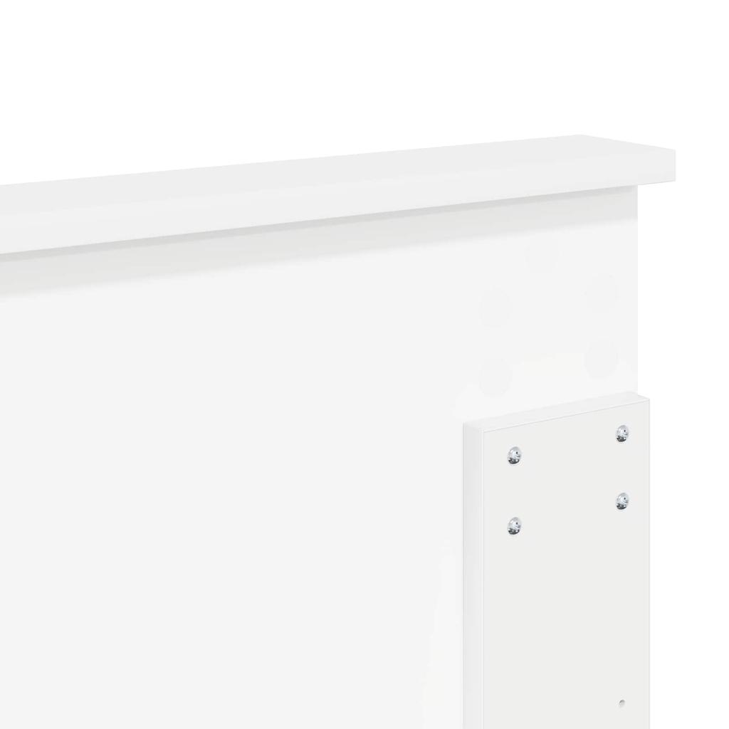 Headboard with Glossy White Headboard 140 cm Particleboard