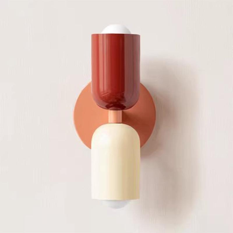 French Nordic Cream Double Head Wall Lamp for Bedroom & Dining Room