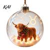 Decorative Spheres for Home Lighted Zodiac Christmas Ornament, Glowing Sign Ball with Warm LED, Acrylic Xmas Balls Party 3D Clear Hanging Pendant Tree