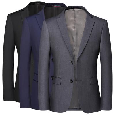 Blazer Herrenmode Business Einfarbig Britischer Stil Professionelle Arbeit Bräutigam Hochzeitskleid Trauzeuge Blazer Jacke