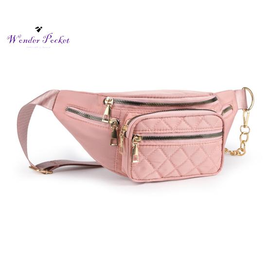 

Привлекательная поясная сумка с регулируемым ремешком, однотонный подарок розовый