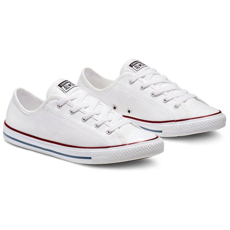 Converse Chuck Taylor All Star Dainty OX Round Toe Lace-up  Lightweight Low-top Canvas Shoes Women's White